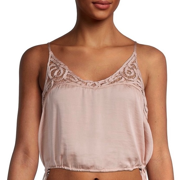 NWT XS/S Free People petal pink blouson brami cami soft silk feel spaghetti stra - Picture 8 of 14